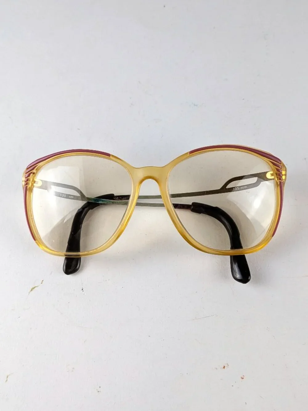 Vintage 80s/90s Women's Bifocal Glasses w/ Pink Accent